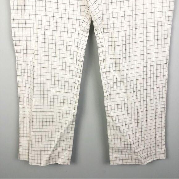JOIE | Plaid Ankle Pants Porcelain Cotton Size 2 - Picture 6 of 13